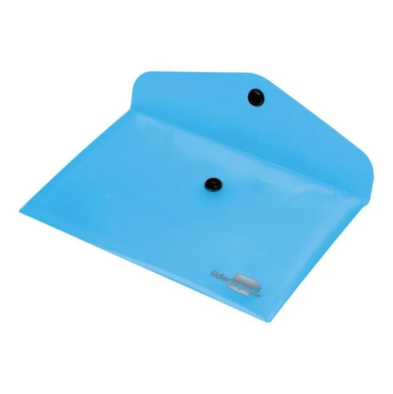 Carpeta sobre Liderpapel cierre broche azul Din A7