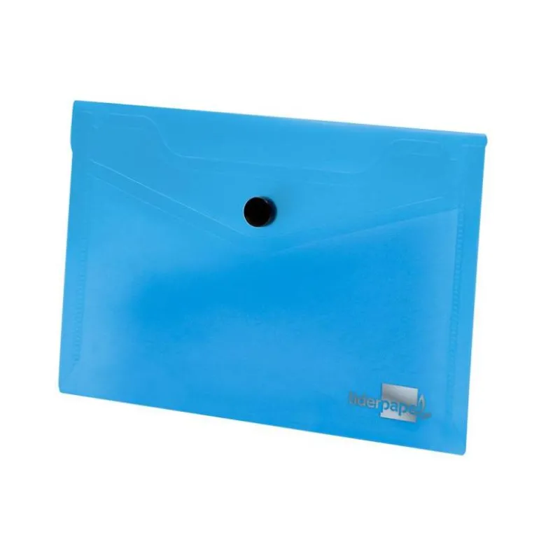 Carpeta sobre Liderpapel cierre broche azul Din A7