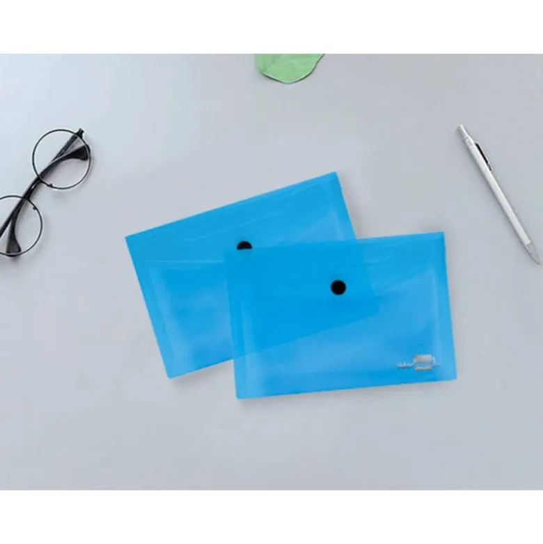 Carpeta sobre Liderpapel cierre broche azul Din A7