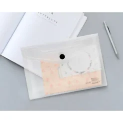 Carpeta sobre Liderpapel cierre broche transparente Din A6
