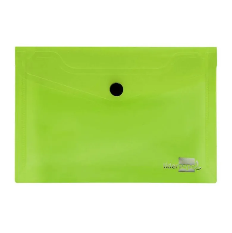 Carpeta sobre Liderpapel cierre broche verde Din A6