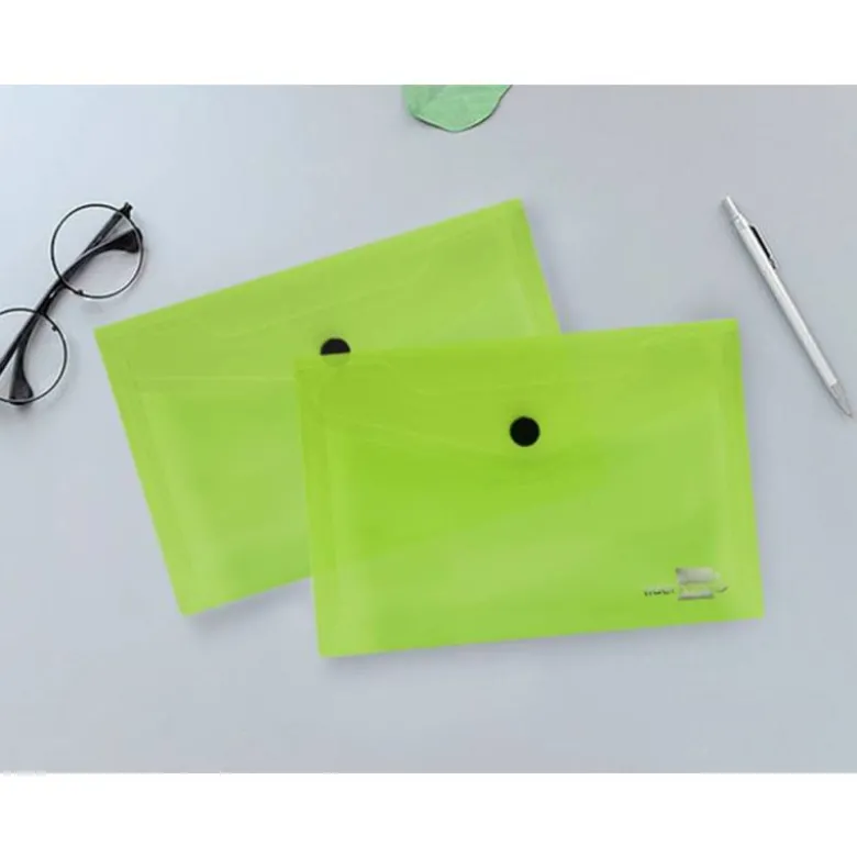 Carpeta sobre Liderpapel cierre broche verde Din A6