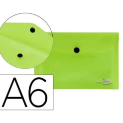 Carpeta sobre Liderpapel cierre broche verde Din A6