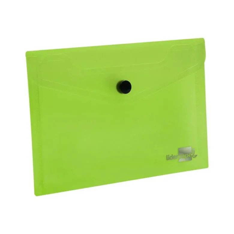Carpeta sobre Liderpapel cierre broche verde Din A6