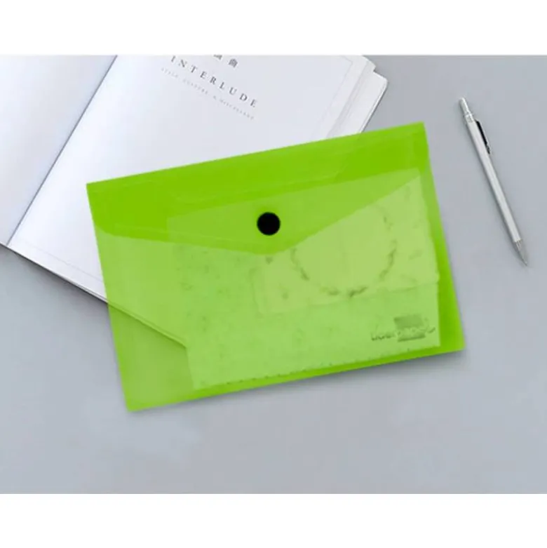 Carpeta sobre Liderpapel cierre broche verde Din A6
