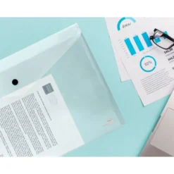 Carpeta sobre Liderpapel cierre broche transparente Din A3