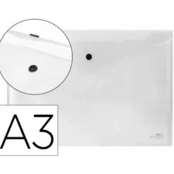 Carpeta sobre Liderpapel cierre broche transparente Din A3