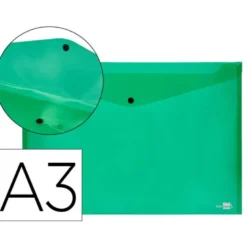 Carpeta sobre Liderpapel cierre broche transparente Din A3