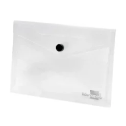 Carpeta sobre Liderpapel cierre broche incoloro Din A7. 180 micras
