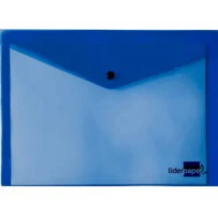 Carpeta sobre Liderpapel cierre broche azul Din A5
