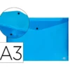 Carpeta sobre Liderpapel con cierre de broche Color azul Din A3