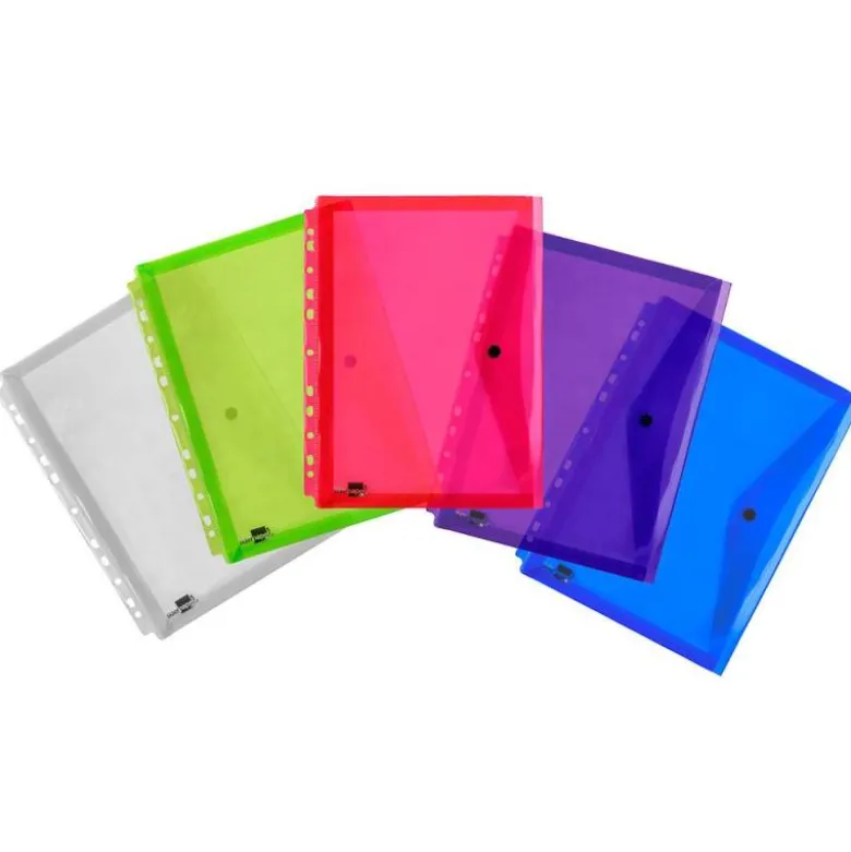 Carpeta tamaño sobre Liderpapel con cierre de broche pack 5
