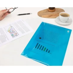 Carpeta tamaño sobre Liderpapel con cierre de broche Color azul