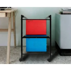 Carrito carpetas colgantes marca Q-Connect bandeja inferior extraible