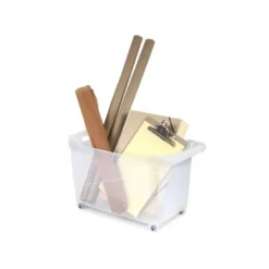 CARRITO MULTIUSOS PLASTICFORTE N 2 TRANSPARENTE CON ASA 240X455X275 MM