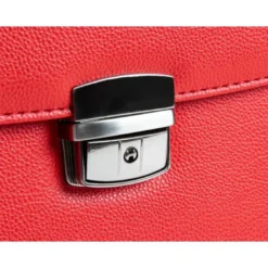 CARTERA PORTADOCUMENTOS Q-CONNECT CON CORREA CIERRE METALICO Y DEPARTAMENTOS INTERIORES COLOR ROJO 390X280