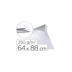 Cartoncillo color gris liderpapel con una cara blanca 350 gr 64x88 cm paquete de 1 kg (5 hojas)