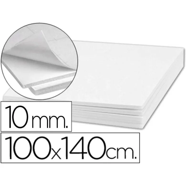 CARTON PLUMA LIDERPAPEL BLANCO DOBLE CARA 100X140CM ESPESOR 10 MM