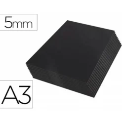 Carton pluma Liderpapel doble cara negro Din A3 Espesor 5 mm
