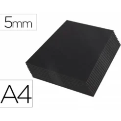 Carton pluma Liderpapel doble cara negro Din A4 Espesor 5 mm