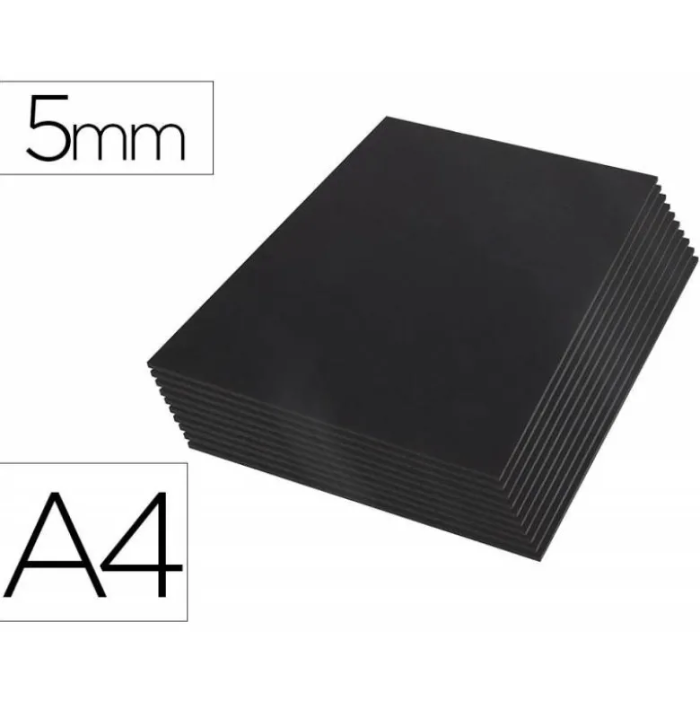 Carton pluma Liderpapel doble cara negro Din A4 Espesor 5 mm