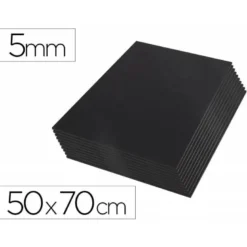 Carton pluma Liderpapel doble cara negro 50 x 70 cm Espesor 5 mm