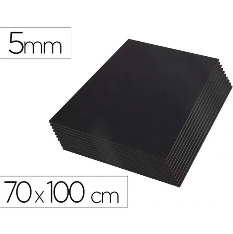 CARTON PLUMA LIDERPAPEL NEGRO DOBLE CARA 70X100CM ESPESOR 5 MM