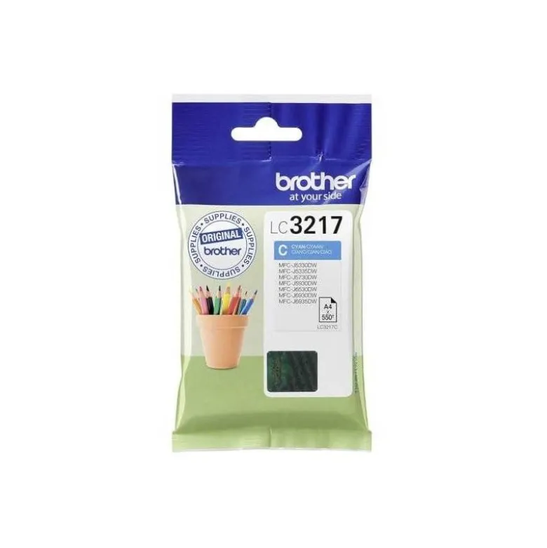 Cartucho Brother color cian LC3217C mfcj6530 / mfcj6935