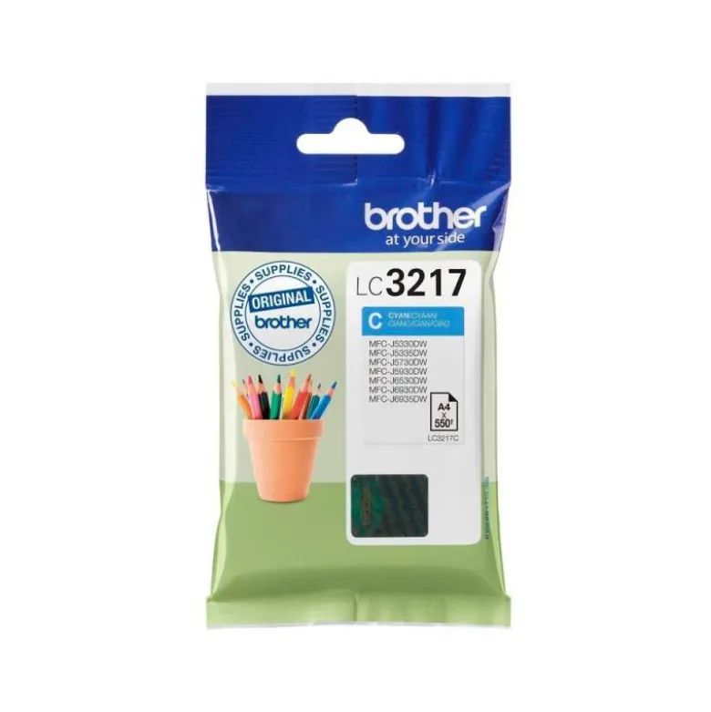 Cartucho Brother color cian LC3217C mfcj6530 / mfcj6935