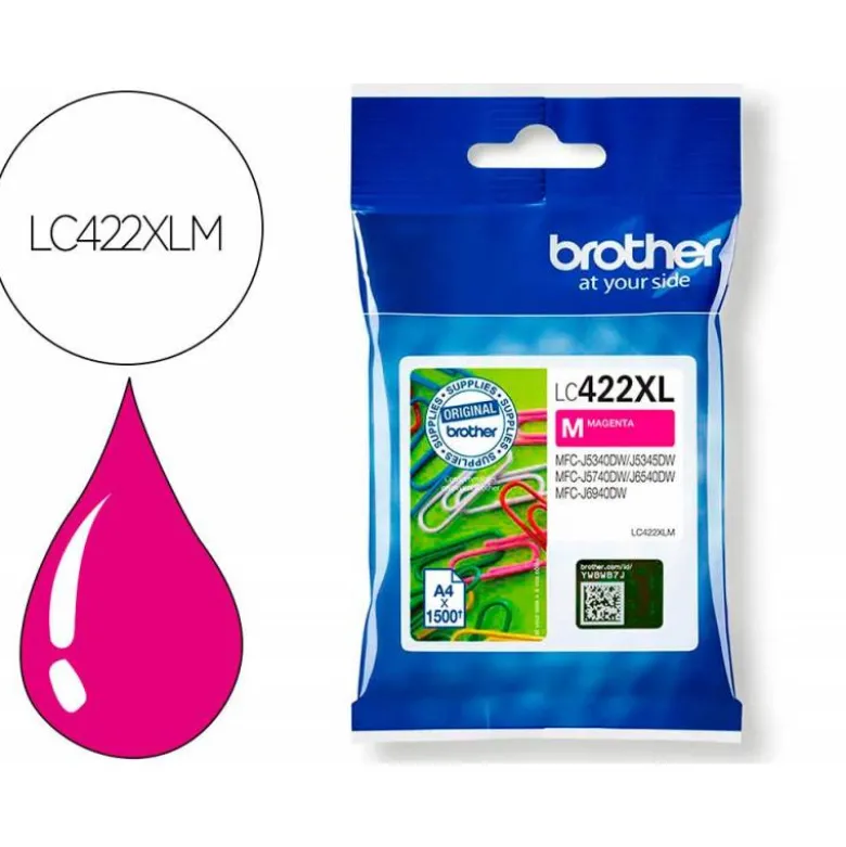 CARTUCHO BROTHER LC-422XLM COLOR MAGENTA mfc-j5340dw / mfc-j5740dw / mfc-j6540dw / mfc-j6940dw