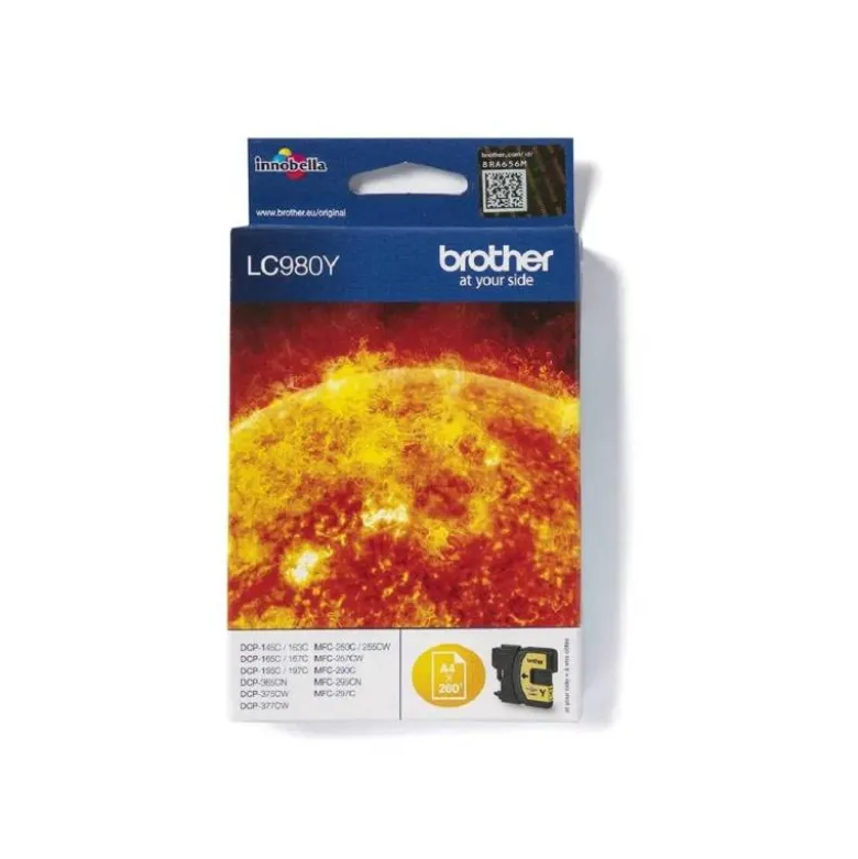 Cartucho Brother LC-980Y Amarillo dcp-145 dcp-165 mfc-250 mfc-290