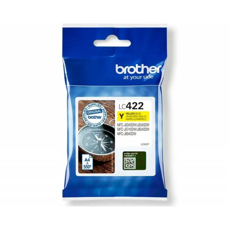 CARTUCHO BROTHER LC-422Y COLOR AMARILLO mfc-j5340dw / mfc-j5740dw / mfc-j6540dw / mfc-j6940dw