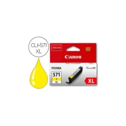 Cartucho Canon CLI-571XL Pixma amarillo 0334C001. 336 paginas