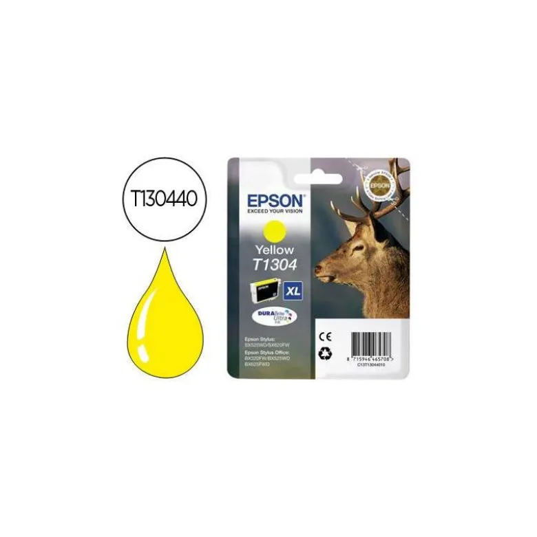 Cartucho de tinta epson T1304 color Amarillo T130440