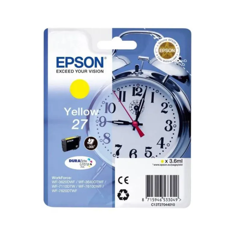 Cartucho Epson 27 color Amarillo C13T27044012