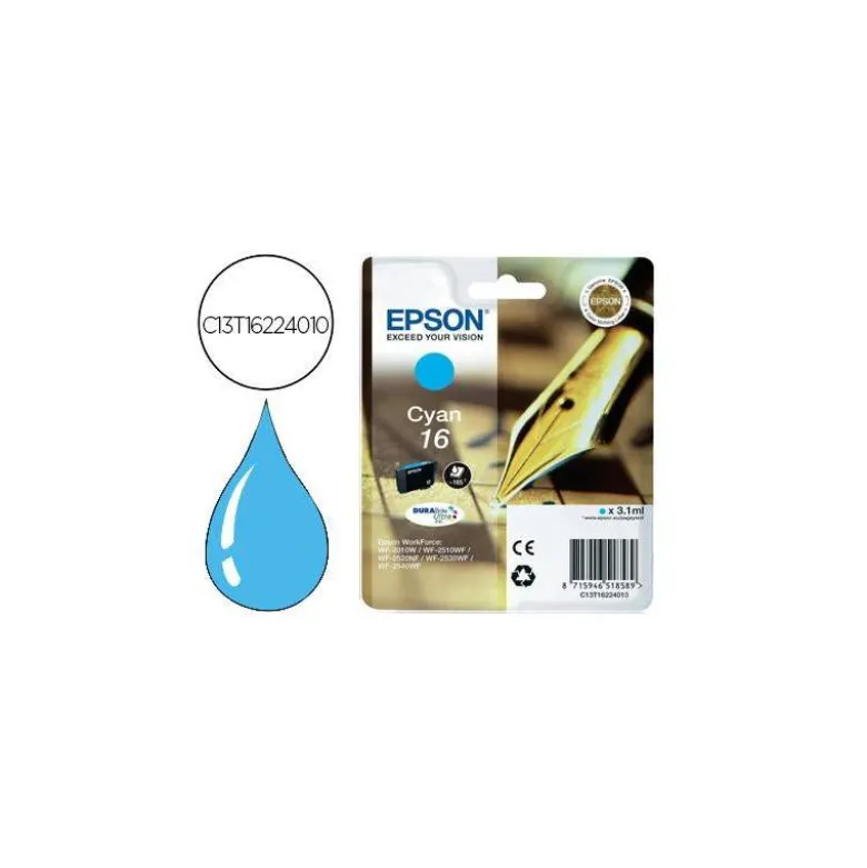CARTUCHO EPSON 16 COLOR CIAN C13T16224012