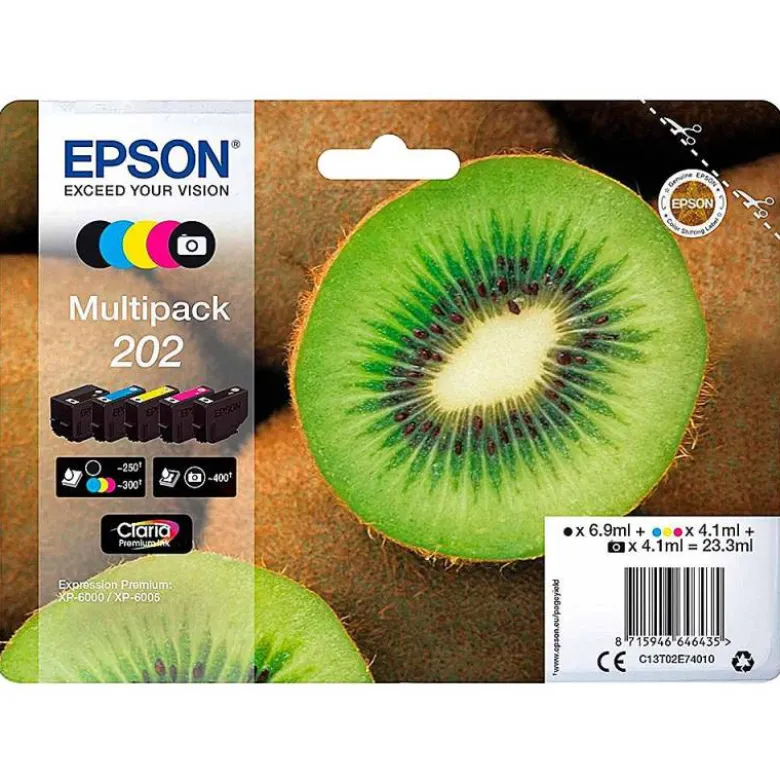Cartucho Epson 202 XL Pack de 5 colores C13T02G74010