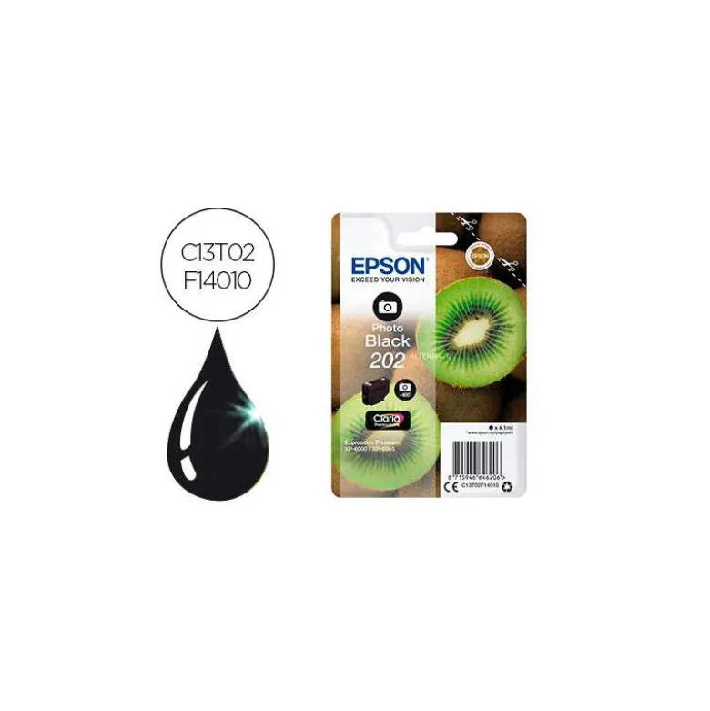 Cartucho Epson Photo 202 Color Negro C13T02F14010