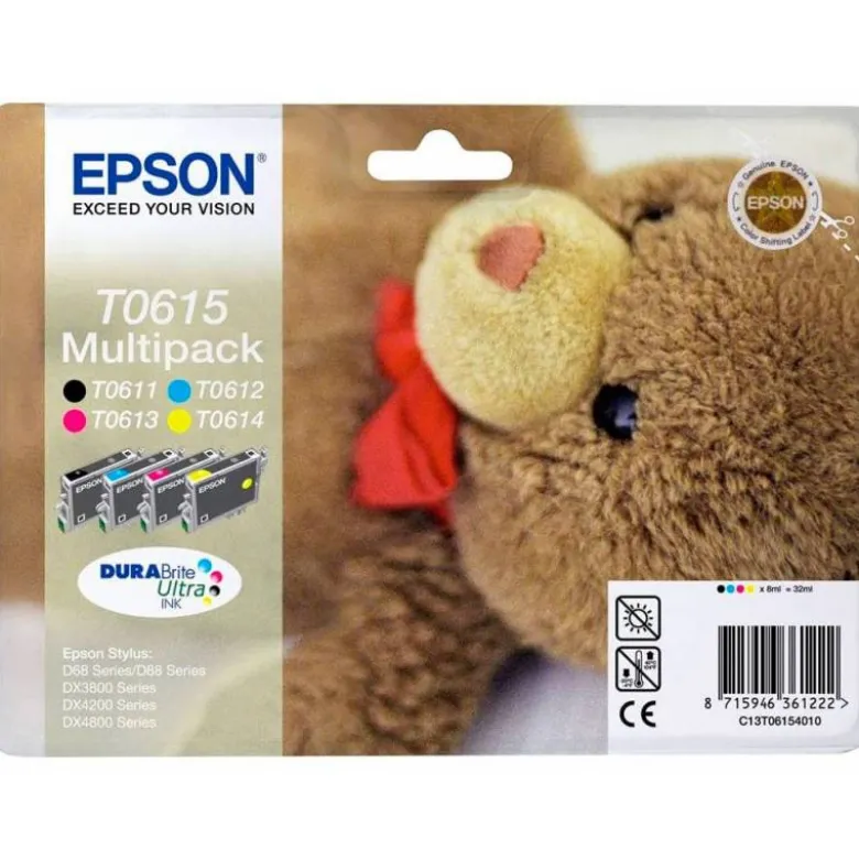 Cartucho Epson T0615 Tricolor + Negro T061540