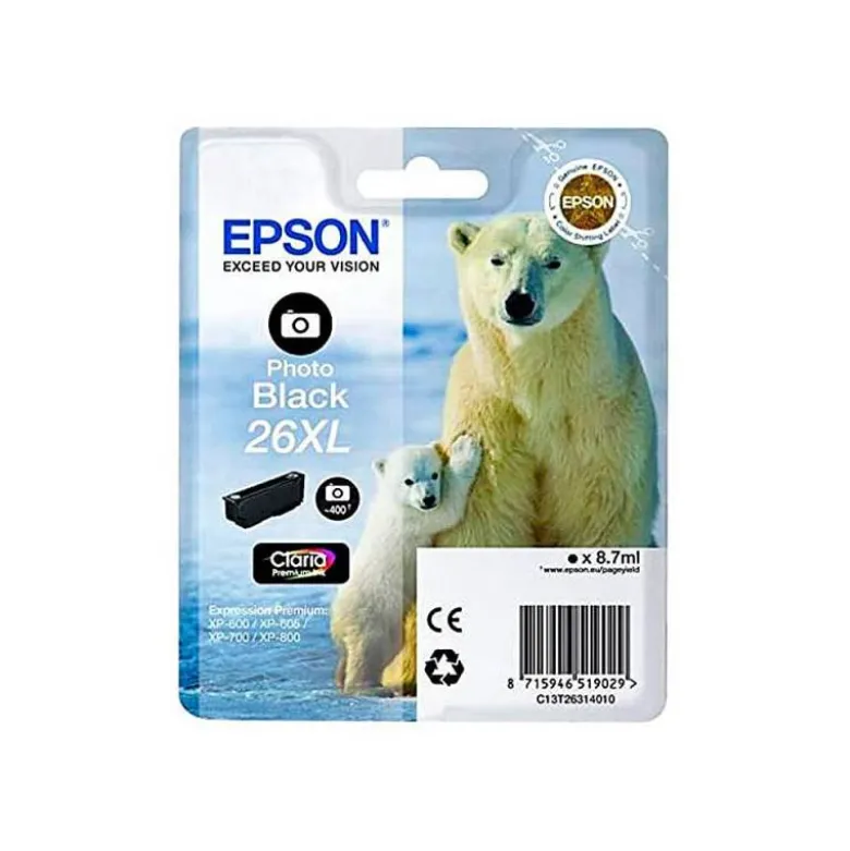 Cartucho Epson 26XL color Negro Foto C13T26314012