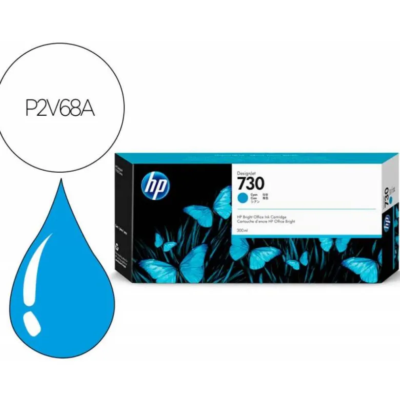 CARTUCHO HP N 730 COLOR CIAN P2V68A