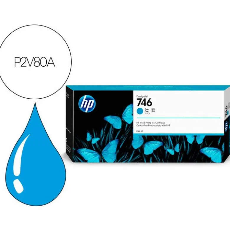CARTUCHO HP N 746 COLOR CIAN P2V80A
