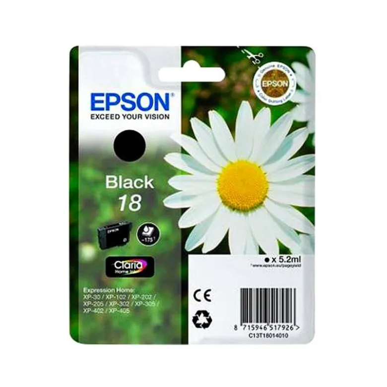 CARTUCHO INK-JET EPSON 18 COLOR NEGRO C13T18014012