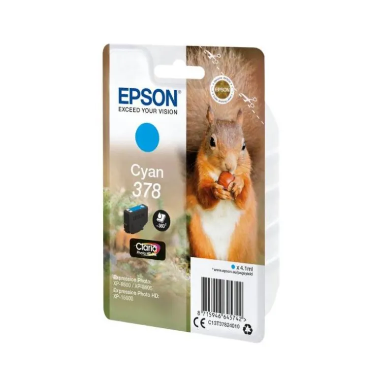CARTUCHO INK-JET EPSON 378 COLOR CIAN C13T37824010