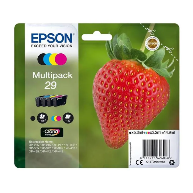 CARTUCHO INK-JET EPSON 29 MULTIPACK 4 COLORES C13T29864012