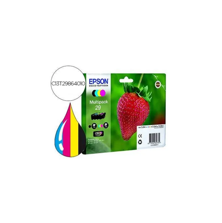 CARTUCHO INK-JET EPSON 29 MULTIPACK 4 COLORES C13T29864012