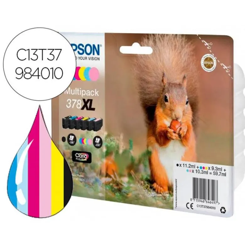 CARTUCHO INK-JET EPSON 378 XL MULTIPACK C13T37984010