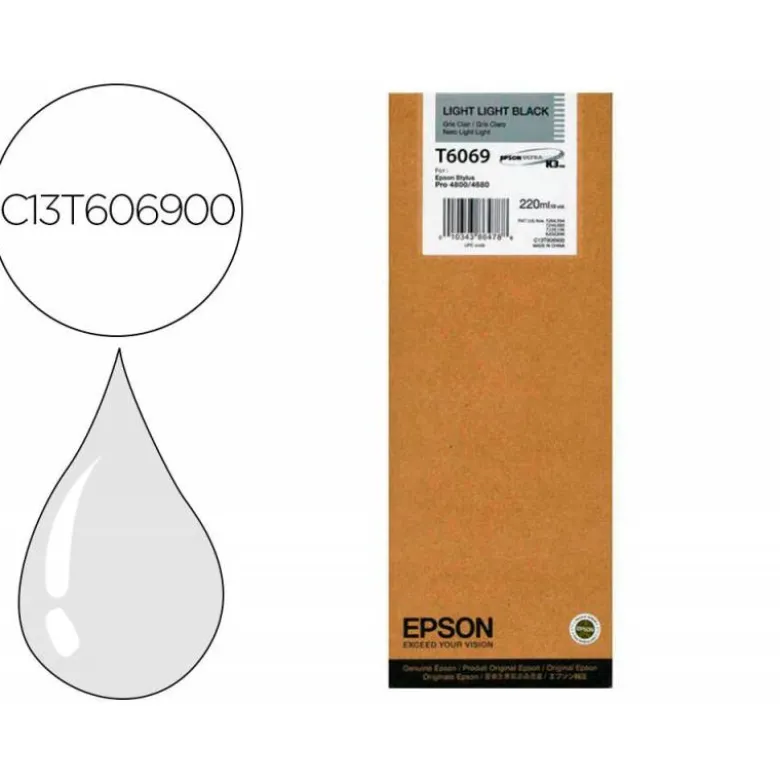 CARTUCHO INK-JET EPSON GF STYLUS PRO T6069 GRIS C13T606900