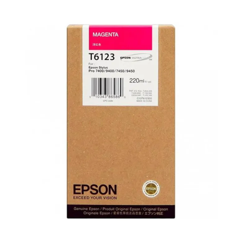 CARTUCHO INK-JET EPSON T6123 COLOR MAGENTA C13T612300
