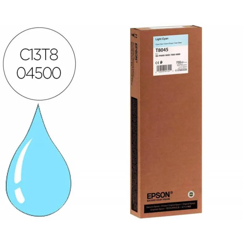 CARTUCHO INK-JET EPSON T8045 COLOR CIAN CLARO C13T804500